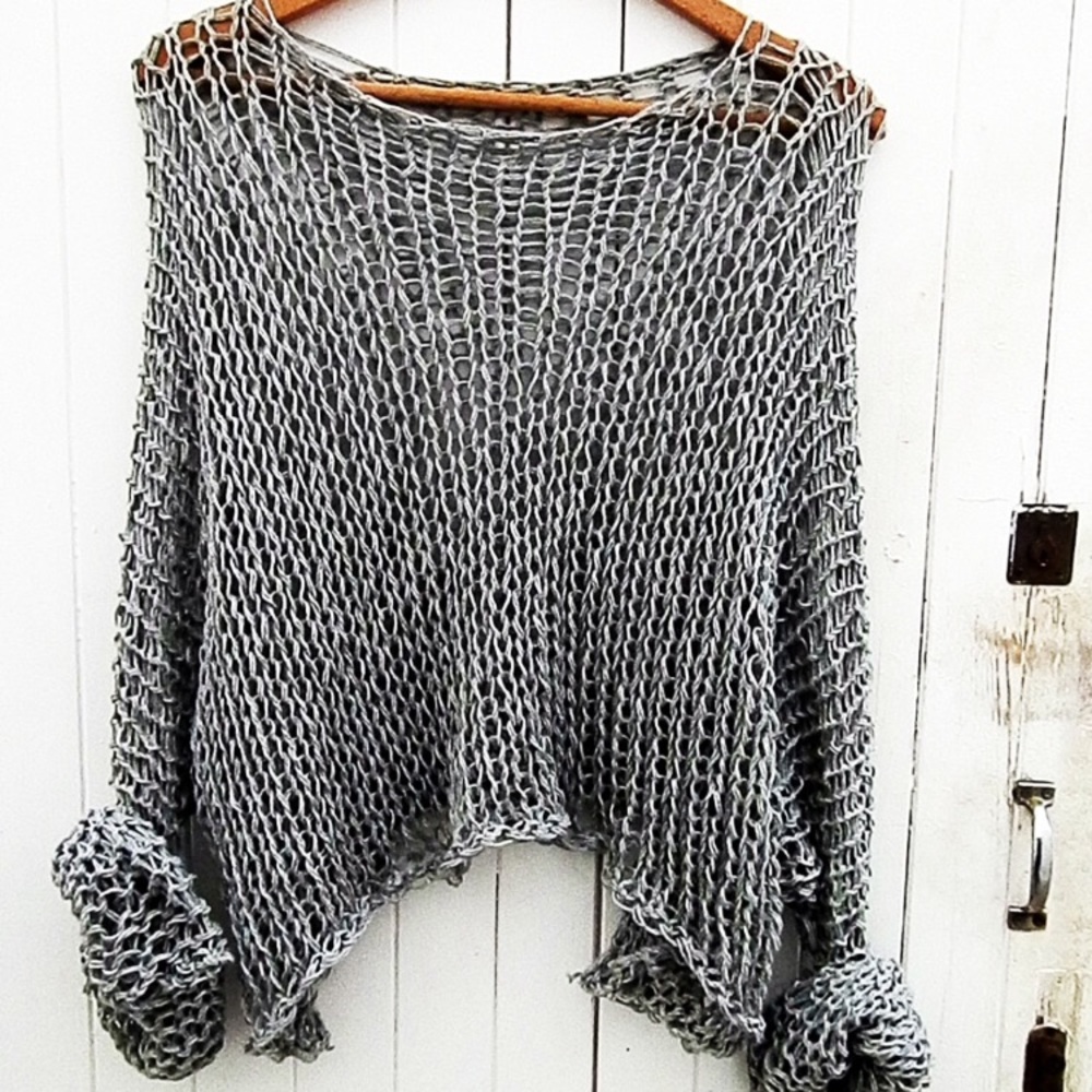 Gray Lose Knit Sweater